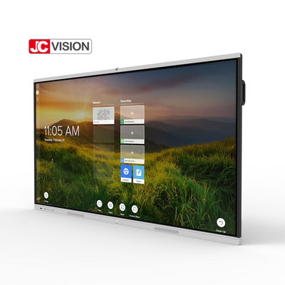 شاشة OLED تفاعلية بيضاء للمؤتمرات مقاس 86 بوصة بدقة 4K تعمل باللمس 20 نقطة مع وحدة OPS