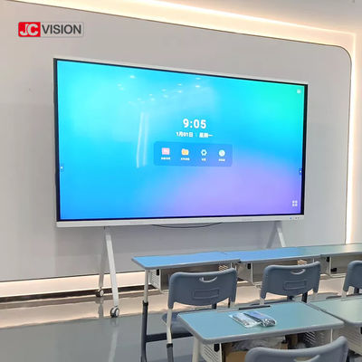 لوحة تعليمية ذكية فائقة الدقة 4K من JCVISION مقاس 55 - 110 بوصة، 4 + 64 جيجابايت، بنظام Android 11.0