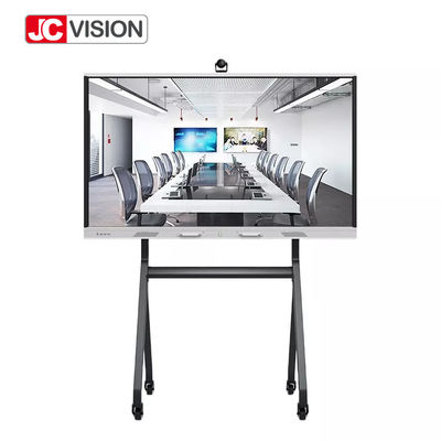 لوحة بيضاء تفاعلية للمؤتمرات من JCVISION بدقة 3840 × 2160 UHD بحجم 75 بوصة بدقة 4K وزاوية رؤية 178 درجة