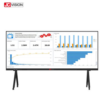 JCVISION لوحة ذكية تفاعلية تعمل باللمس بالأشعة تحت الحمراء مقاس 105 بوصة بنظام Android 11