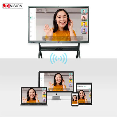 JCVISION تعليمي التفاعلي لوحة ذكية لوحة مسطحة شاشة لمسة 98 بوصة