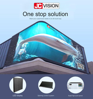 JCVISION خصيص العين العارية 3D في الهواء الطلق LED فيديو جدار الإعلانات لمراكز التسوق