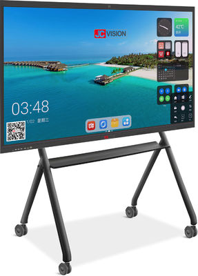 JCVISION 75 بوصة أندرويد 13.0 اللوحة المسطحة التفاعلية 15W * 2 ستيريو LED الضوء الخلفي