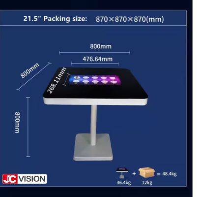 JCVISION 21.5 بوصة الطلب مقهى شاشة مقاومة للماء طاولة ألعاب رقمية مع شاشة تعمل باللمس