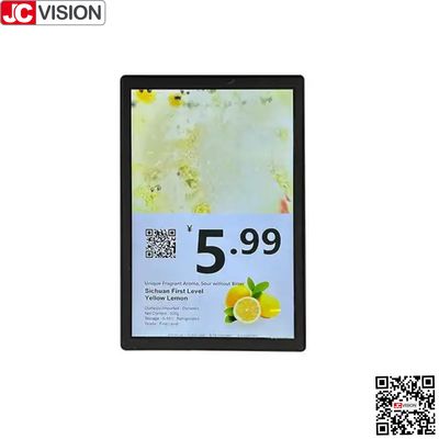 شاشة عرض مزدوجة مقاس 10.1 بوصة من JCVISION لعرض ملصقات الأسعار الإلكترونية للمنتجات، لافتات رقمية/شاشة تعمل باللمس