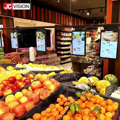 JCVISION سهلة التثبيت شاشة الإشارات الرقمية الملصقة الإلكترونية شاشة LCD تكنولوجيا TFT