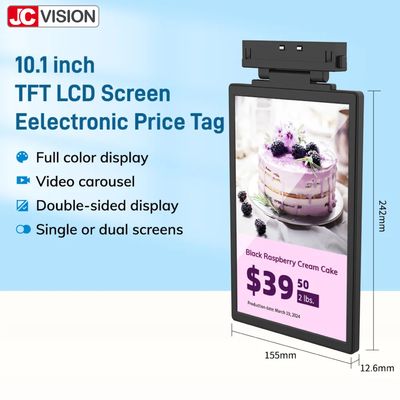 JCVISION سهلة التثبيت شاشة الإشارات الرقمية الملصقة الإلكترونية شاشة LCD تكنولوجيا TFT