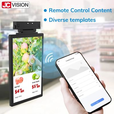 JCVISION سهلة التثبيت شاشة الإشارات الرقمية الملصقة الإلكترونية شاشة LCD تكنولوجيا TFT