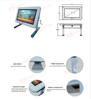 JCVision 32" شاشة كبيرة Android Smart Touch مائدة ألعاب متكئ