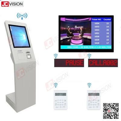 JCVISION نظام إدارة طوابير مستشفى البهو البنكية آلة تذاكر جهاز تشغيل شاشة طابور رقم آلة نظام طابور