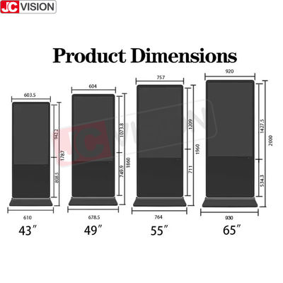 شاشة إشارة رقمية رأسية 8ms شاشة تلفزيون LCD رقمية 8GB ROM