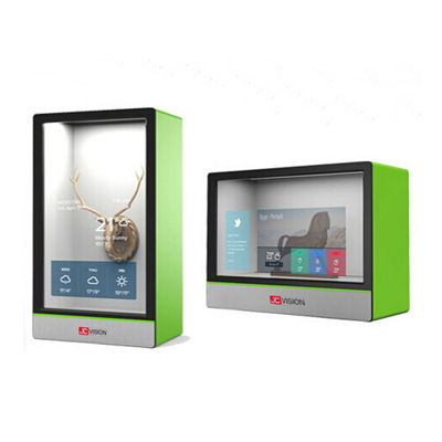 شاشة LCD شفافة تعمل باللمس للإعلان صندوق عرض LCD شفاف 21.5 بوصة