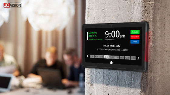 شاشات عرض غرفة الاجتماعات JCVISION 10.1 بوصة NFC غرفة الاجتماعات الإشارات الرقمية