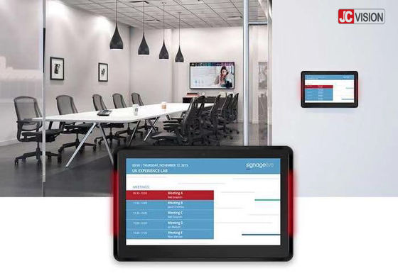 شاشات عرض غرفة الاجتماعات JCVISION 10.1 بوصة NFC غرفة الاجتماعات الإشارات الرقمية