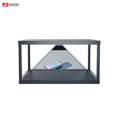 شاشة LCD شفافة مقاس 19 بوصة عرض هرمي زجاجي ثلاثي الأبعاد بزاوية 360 درجة