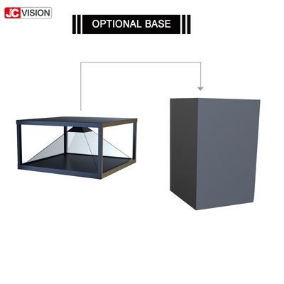 360 درجة شاشة LCD شفافة عرض 3D عرض هولوغرافي هرم 80x80CM