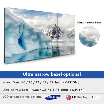 43 49 55 65 بوصة شاشة فيديو LCD الحائط تشغيل 4K شاشة فيديو الحائط