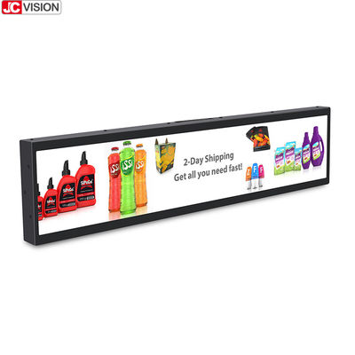 شريط تمدد مثبت على الحائط مقاس 24 بوصة، لوحة LCD ممتدة داخلية 1920*360 IPS
