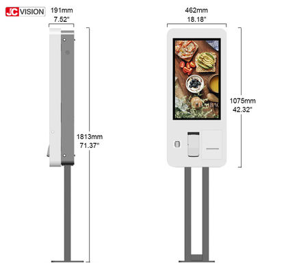 كيوسك الدفع الذاتي JCVISION 24 بوصة مع اتصال كابل WiFi LANE
