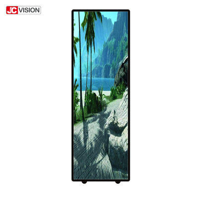 HD P6 P4 DIY Smart Mirror Billboard الأرضية المتحركة الوقوف الشاشة اللمسية الذكية المرآة