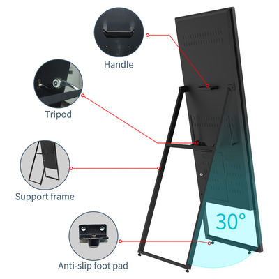 450cd/m2 محمولة 43" الإعلانات LCD الإشارات الرقمية برنامج CMS