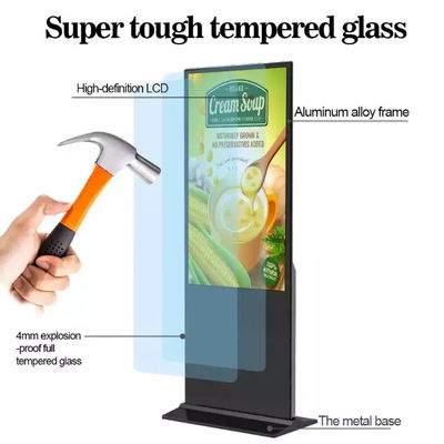 NTSC 43in تعاملية شاشة LCD الرقمية الإشارة FCC الأرضية الوقوف