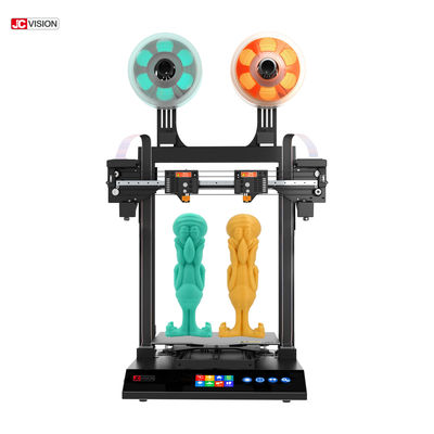 JCVISION PLA سطح المكتب مزدوج طابعة ثلاثية الأبعاد 400W فوهتين