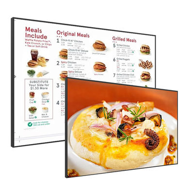 TFT 43 Inch Indoor Digital Signage Displays لوحة قائمة المطاعم