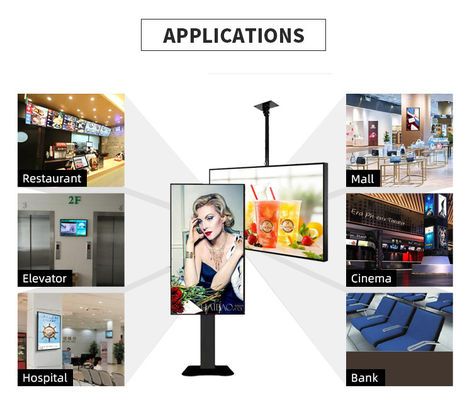 شاشة قائمة رقمية مقاس 32 بوصة من نوع JCVISION LED TFT مثبتة على الحائط
