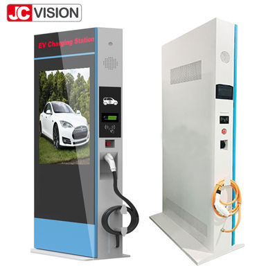JCVISION شاشة LCD الإعلانية ملصق الإشارات الرقمية لمحطة شحن السيارات