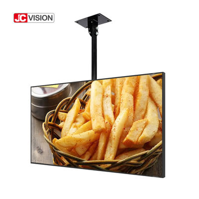 شاشة عرض إعلانات LCD تعمل باللمس الذكية فائقة النحافة من JCVISION مثبتة على الحائط