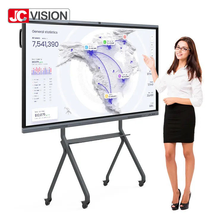 لوحة تفاعلية ذكية من JCVISION، لوحة مسطحة متعددة الأحجام، حل تعليمي الكل في واحد