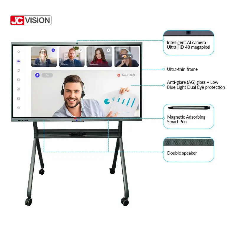 JCVISION 98 بوصة التعليمية التفاعلية لوحة ذكية 20 نقطة IR لمس للصف