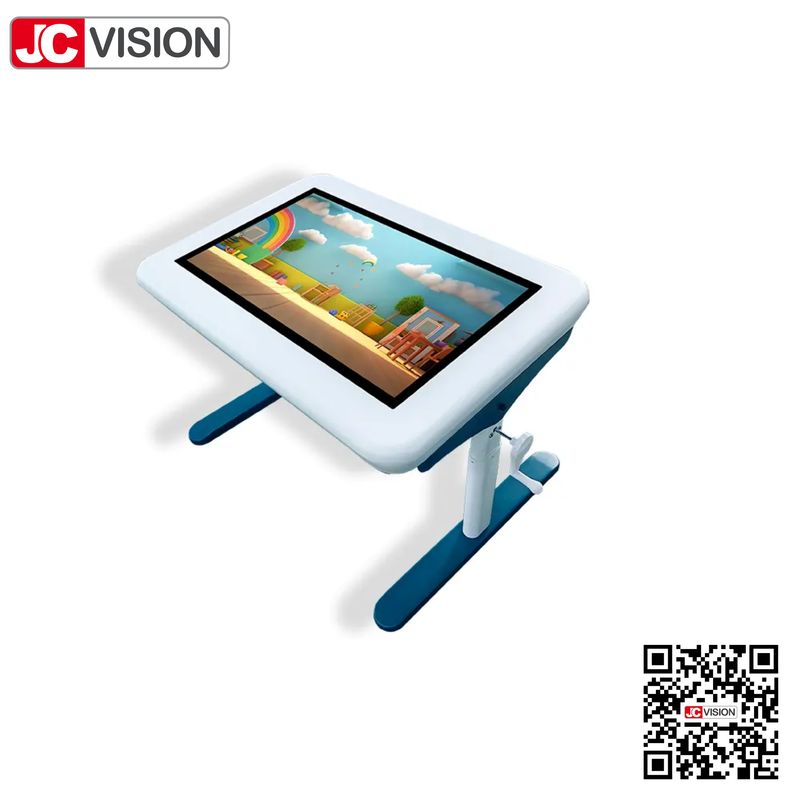 JCVISION أندرويد 32" شاشة LCD 20 نقطة شاشة لمس مائدة لمس تعليمية مع ارتفاع قابل للتعديل