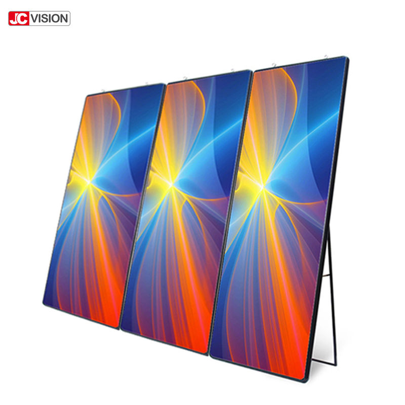 HD P6 P4 DIY Smart Mirror Billboard الأرضية المتحركة الوقوف الشاشة اللمسية الذكية المرآة