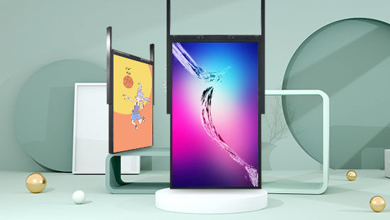 ضوء عالي 49 بوصة شاشة LCD شفافة شاشة نافذة عرض إشارة